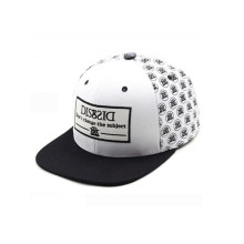 Sombreros de Snapback blancos en línea planos personalizados de Black Bill